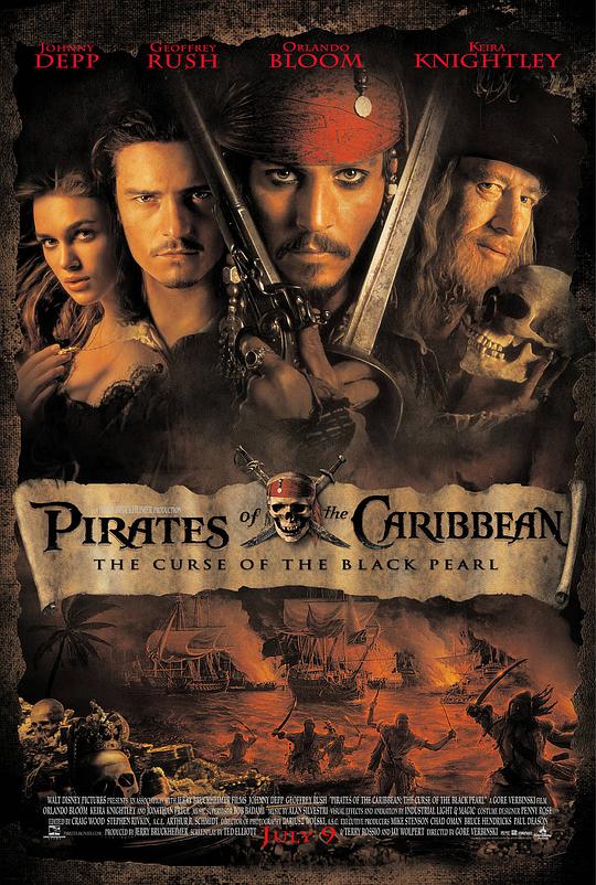 加勒比海盗 Pirates of the Caribbean: The Curse of the Black Pearl (2003) / 加勒比海盗1：黑珍珠号的诅咒 / 神鬼奇航：鬼盗船魔咒(台) / 魔盗王：决战鬼盗船 / 海盗船